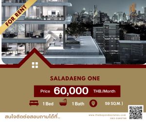 For RentCondoSilom, Saladaeng, Bangrak : 🔥 Room for rent 🔥 Project “Saladaeng One“, beautiful room, fully furnished, ready to move in, price 60,000 baht/month
