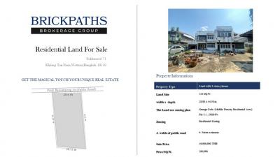 For SaleLandSukhumvit, Asoke, Thonglor : Sale of land with buildings (single house) Soi Pridi Banomyong 20 Sukhumvit 71