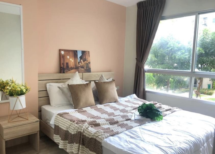 For RentCondoOnnut, Udomsuk : Condo for rent, Lumpini Ville On Nut 46, near BTS On Nut, furnished - complete electrical appliances, Building B1, 2nd floor, size 26 sq m. Price / month 💰7,500 baht