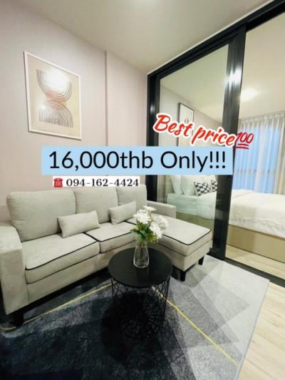 For RentCondoRatchadapisek, Huaikwang, Suttisan : For rent, quick reduction, brutal! Condo XT Huai Khwang, fully furnished, ready to move in, only 16,000, new condo from Sansiri, next to MRT Huai Khwang, only 75 meters 📲Tel/Line: 094-162-4424