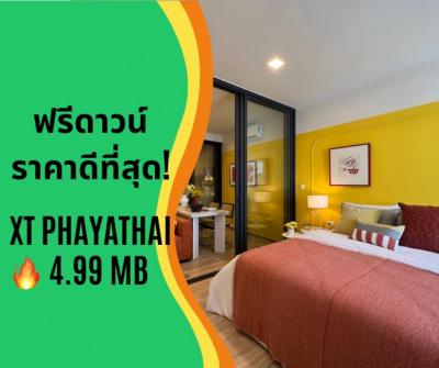 For SaleCondoRatchathewi,Phayathai : 💢 4.99 million Condo XT Phayathai 1 bedroom 42 sq m. New condo near BTS Phayathai Tel.062-339-3663