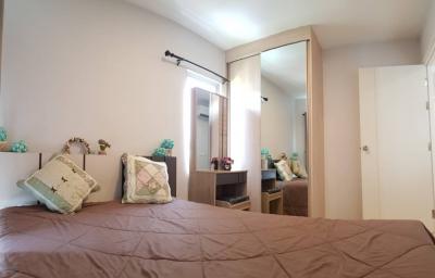 For RentCondoPathum Thani,Rangsit, Thammasat : For rent, Plum Alive 1, large room, 34.5 sq.m. (2 bedrooms), pool view.