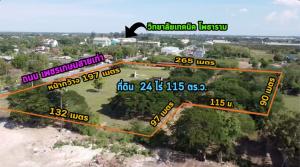 For SaleLandRatchaburi : Selling cheap!! Beautiful plot of land next to Petchkasem Sai Kao Road, Photharam, 24 rai 115 sq m.