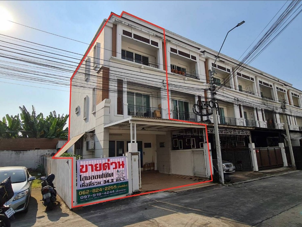 For SaleTownhouseRama5, Ratchapruek, Bangkruai : #Quick sale #3-storey home office (rim room) Vision Smart City Village Project (Tiwanon-Rama 5) #Nakhon In Road #Kwan Market #Mueang Nonthaburi #Nonthaburi