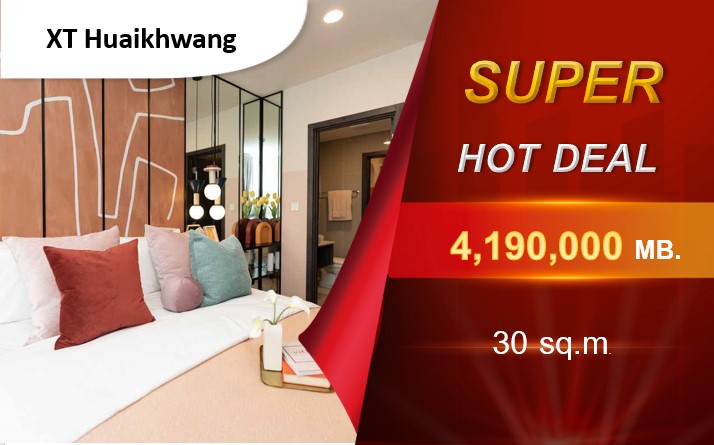 For SaleCondoRatchadapisek, Huaikwang, Suttisan : HOT!! 1 bed 30 sq.m. 4.19 million baht. As soon as you buy it, someone rents it +++ XT HUAIKWANG +++ TELL&amp;LINE 093-9256422(G)