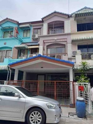For RentTownhouseRama9, Petchburi, RCA : Ⓜ️3-storey townhouse for rent, Klang Muang University, Soi Rama 9 43, near The Nine.
