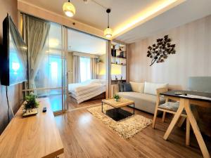 For RentCondoRama3 (Riverside),Satupadit : Condo for rent, U Delight Rama 3, size 34 sq m., 1 bedroom, 1 bathroom, 26th floor, Chao Phraya River view. The room is beautifully decorated and ready to move in.
