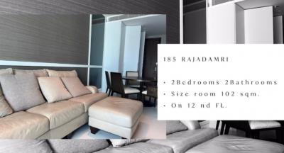 For SaleCondoWitthayu, Chidlom, Langsuan, Ploenchit : Super Hotdeal🔥 2 BR for sale at 185 Rajadamri  ⎮Ready to move in