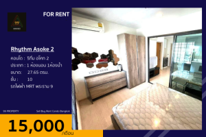 For RentCondoRama9, Petchburi, RCA : For rent, Rhythm Asoke 2 [Rhythm Asoke 2], ready to move in.