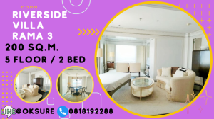 For RentCondoRama3 (Riverside),Satupadit : For rent, Riverside Villa Rama 3 (Riverside Villa Rama 3), Chao Phraya River view, new room, furniture and complete electrical appliances. ready to move in immediately