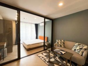 For RentCondoVipawadee, Don Mueang, Lak Si : Condo for rent, The Base Saphanmai [THE BASE Saphanmai], beautiful room, 34 sq m., with a glass partition
