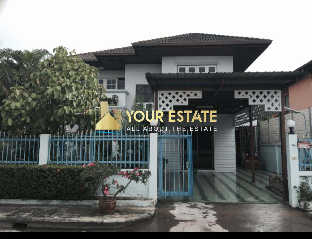 For RentHouseRathburana, Suksawat : 2 storey detached house, good condition, next to the road for rent, Pracha Uthit - Thung Khru area, near Big C Food Place Pracha Uthit, only 3.5 km.