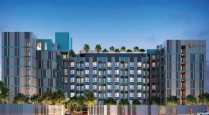 Sale DownCondoPattaya, Bangsaen, Chonburi : Sale down payment for Brixton Campus, Bangsaen, Smart Kitchen room, closed kitchen, Rare Item, 7th floor