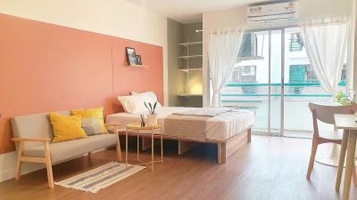 For RentCondoOnnut, Udomsuk : Baan Chom Dao newly renovated with fully furnished + Pool view (near BTS On-nut, Big-C Onnut, People Park, Makro Onnut)