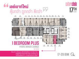 ขายดาวน์คอนโดสีลม ศาลาแดง บางรัก : Culture Chula ชั้น 17 unit 29 2 ห้องนอน 1ห้องน้ำ ห้องรูปแบบใหม่ที่เปลี่ยนจาก 1 bed plus >>> 2 beds ในราคาถูกกว่าเดิม