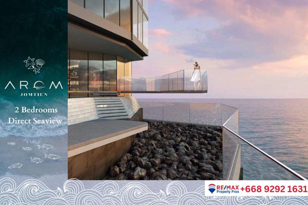 For SaleCondoPattaya, Bangsaen, Chonburi : Luxury high rise beachfront condo ALL unit direct seaview 2 Bedrooms AROM JOMTIEN PATTAYA