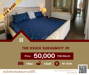 For RentCondoSukhumvit, Asoke, Thonglor : 🔥 Room for rent 🔥 Project “The XXXIX Sukhumvit 39“, beautiful room, fully furnished, ready to move in, price 50,000 baht/month