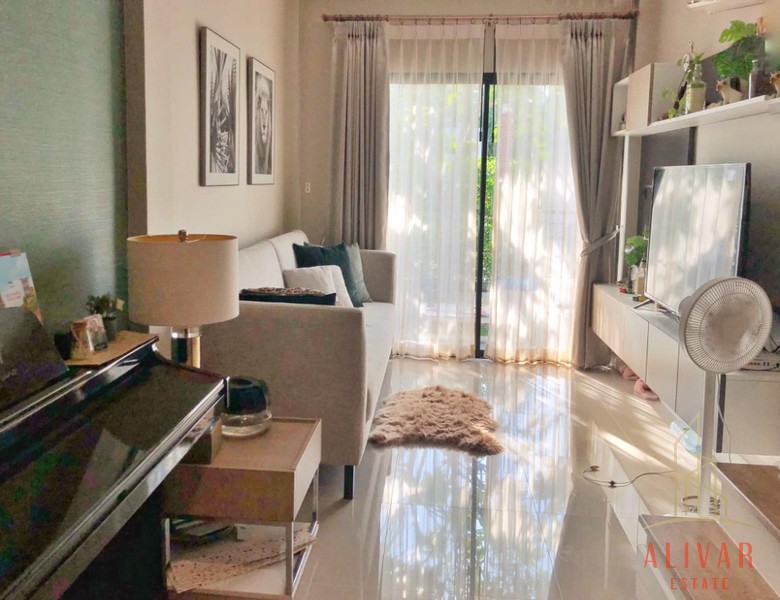 For RentTownhouseNawamin, Ramindra : RH014723 2 storey townhome for rent, Reseo Home Wongwaen-Ramintra project. Beautiful decoration in e