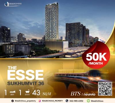 For RentCondoSukhumvit, Asoke, Thonglor : The Esse Condo, Sukhumvit 36, beautiful room, decorated in modern style, good location in the heart of the city