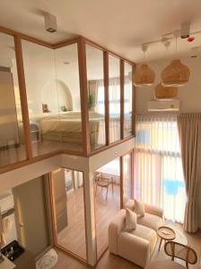 For RentCondoRama9, Petchburi, RCA : [For Rent] Ideo rama9 asoke, a new condo just completed, a duplex condo, 1 bedroom, 1 multipurpose room