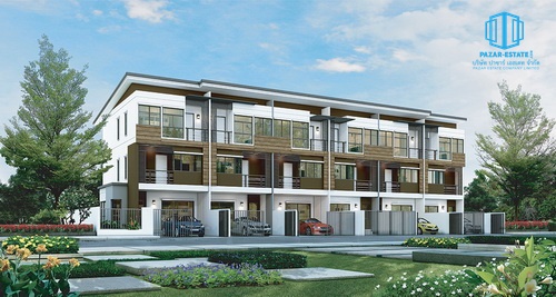 For SaleTownhouseChaengwatana, Muangthong : 2 storey townhome for sale, The Richville Ratchaphruek - Rattanathibet, convenient travel Near Ratchaphruek Road, Chaiyaphruek Road, Kanchanaphisek Road Bang Pa-in-Chaeng Watthana Expressway and the Purple Line Pak Kret, Nonthaburi Province