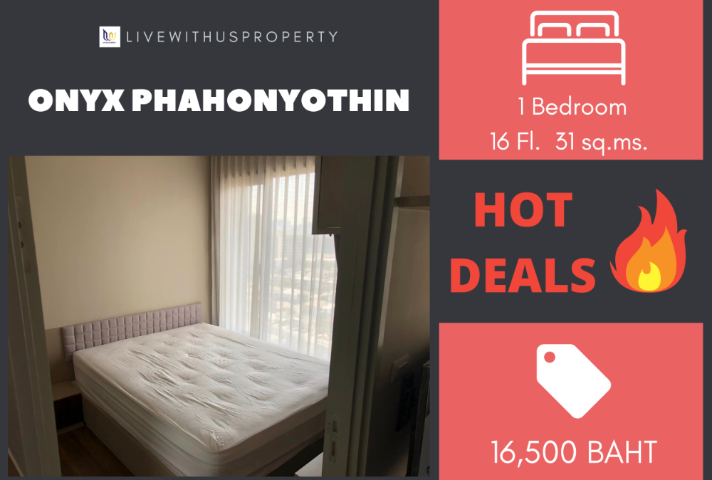 For RentCondoSapankwai,Jatujak : Urgent rent!! Very good price, high floor, beautiful view, very beautiful decoration, Onyx Phahonyothin