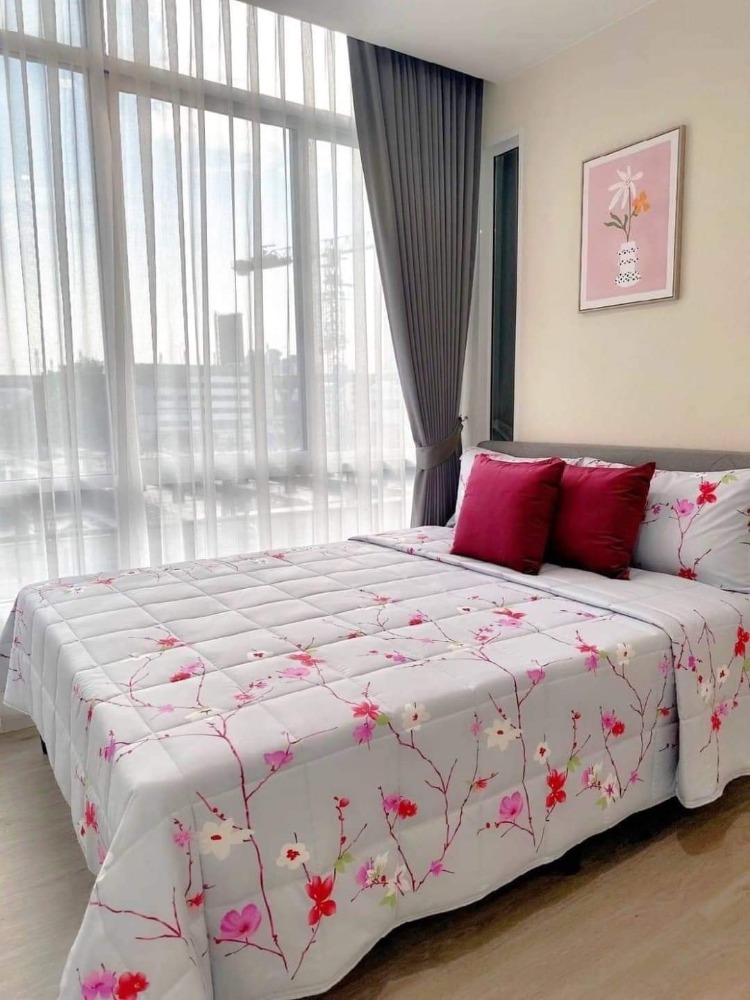 For RentCondoOnnut, Udomsuk : 🛟Condo for rent The Sky Sukhumvit 650 m. Bts Udomsuk 35 sq m. Corner room, very new, fully furnished, only 17000-