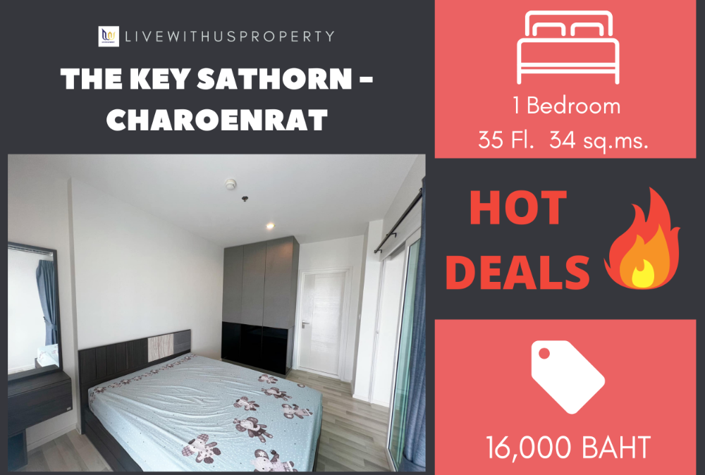 For RentCondoSathorn, Narathiwat : Urgent rent!! Very good price, high floor, river side view. New room, very beautiful decoration, The Key Sathorn - Charoenrat