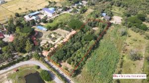 For SaleLandKorat Nakhon Ratchasima : Land for sale 4 rai 2 ngan 73 square wa. Near Tha Maprang Temple, Khao Yai, next to a paved road. It is flat and has no swamp.