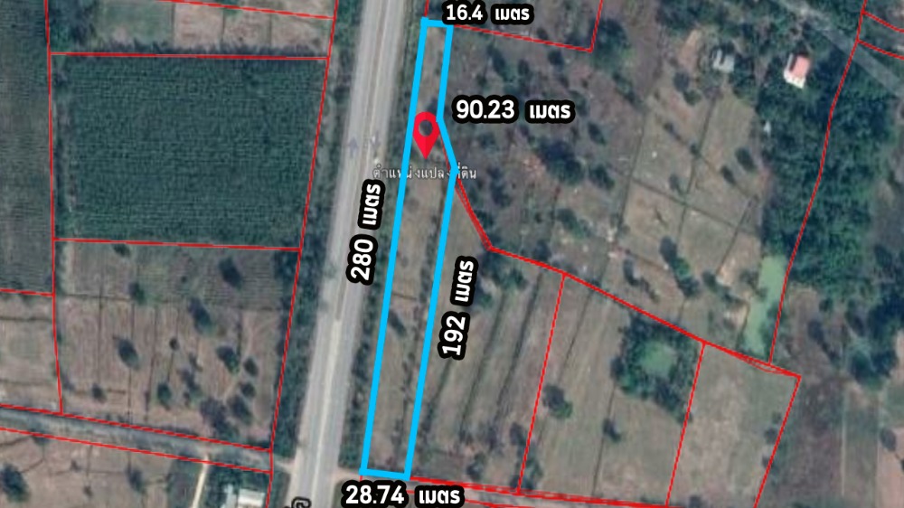 For SaleLandSa Kaeo : Land for sale, wide frontage, next to the main road, Chan Buri - Sa Kaeo. Near Khao Chakan District and near Sa Kaeo town, good location, cheap price!!!