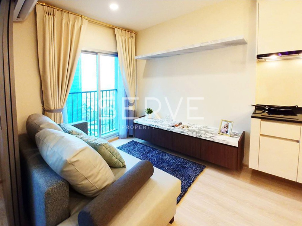 For RentCondoRatchadapisek, Huaikwang, Suttisan : 🔥1 Bed Nice Room High Fl. 20+ Good Location Next to MRT Thailand Cultural Centre 80 m. at Noble Revolve Ratchada 2 Condo / For Rent