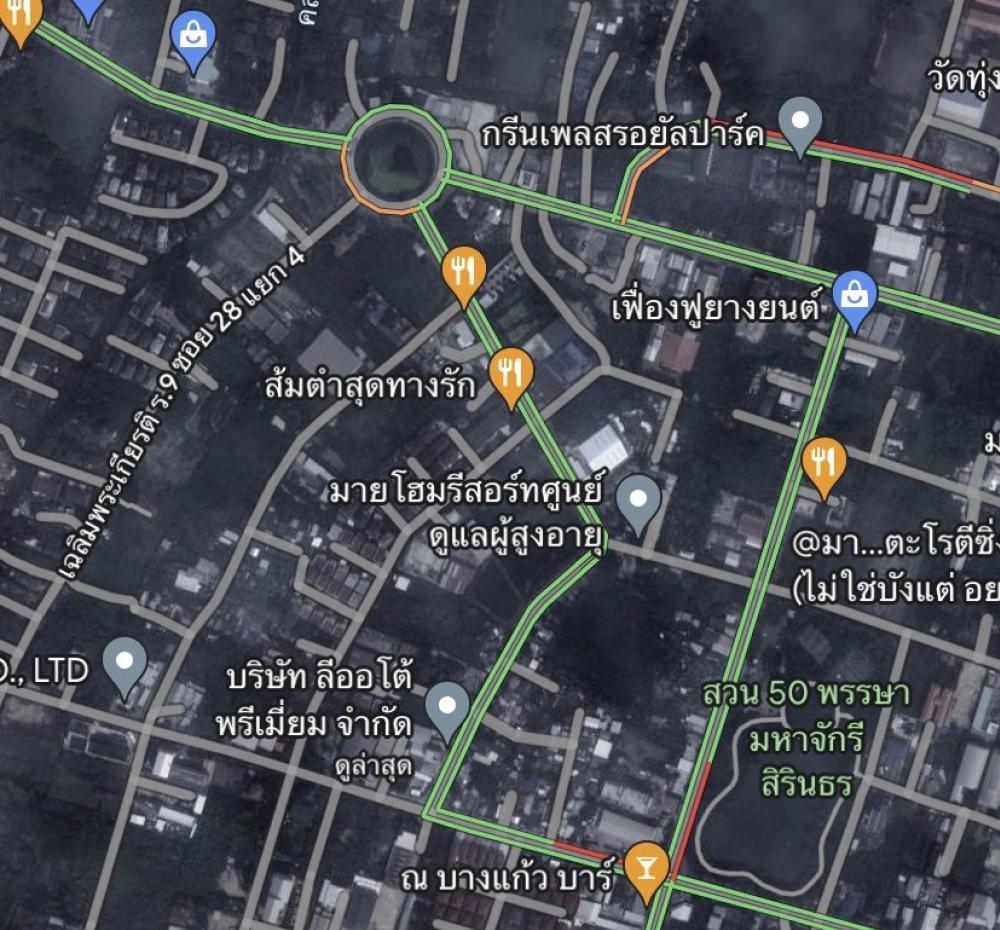 For SaleLandLadkrabang, Suwannaphum Airport : Land for sale next to a 4-lane road, Chaloem Phrakiat Rama 9, total 590 square wah, 60,000.- baht per square wah | Prawet land for sale