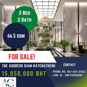 For SaleCondoRatchathewi,Phayathai : *Rare to find* The Address Siam-Ratchathewi | 2 Bed |☎️061-625-2555
