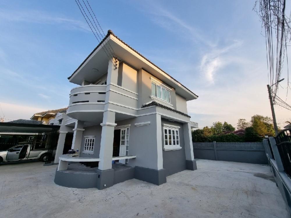 For RentHouseNonthaburi, Bang Yai, Bangbuathong : 🍁 Rent a detached house 🍁 Baan Manee Rin, Tha It -Rattanathibet, very new house, just renovate the whole back, size 240 sqm.#MO -738