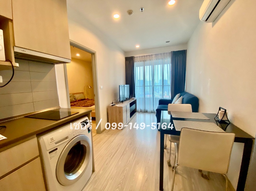 For RentCondoBangna, Bearing, Lasalle : LV113 Condo for rent Ideo Mobi Sukhumvit Eastgate, near BTS Bangna, 150 meters, large room, furniture, complete electrical appliances, no blocking buildings, full central area / Call 099-149-5164