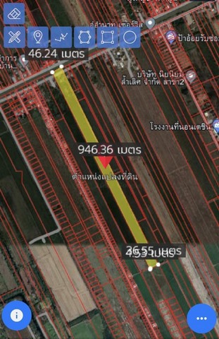 For SaleLandAyutthaya : Land for sale, area 23-0-25 rai, behind Chujit Thammaram Temple, Liab Klong 27 Road, Chamaeb Subdistrict, Wang Noi District, Phra Nakhon Si Ayutthaya Province