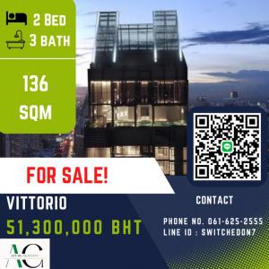 For SaleCondoSukhumvit, Asoke, Thonglor : *Ready to move in room* Vittorio Sukhumvit 39 | 2 Bed |☎️061-625-2555