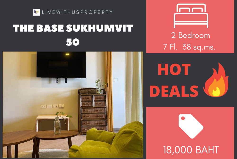 For RentCondoOnnut, Udomsuk : Urgent rent!! Cheapest on the web, very beautiful decorated room, The Base Sukhumvit 50
