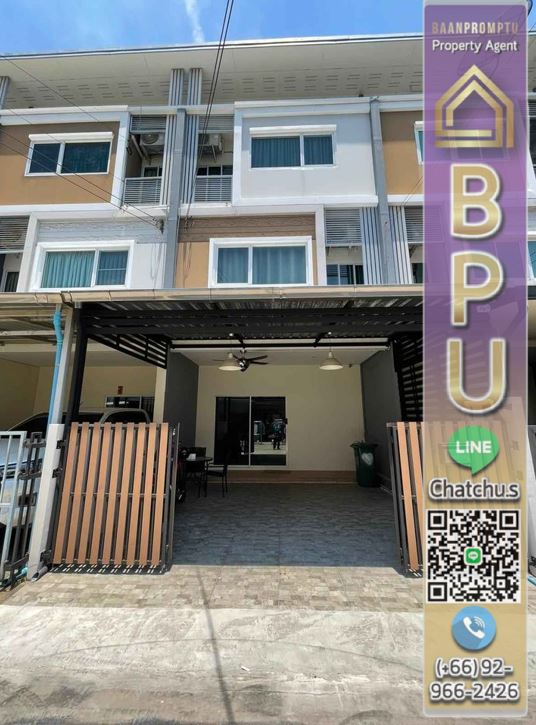 For RentTownhousePattanakan, Srinakarin : ** Pets friendly 3 Bedrooms Townhome for Rent ** Villette City Pattanakarn Near Seacon Square