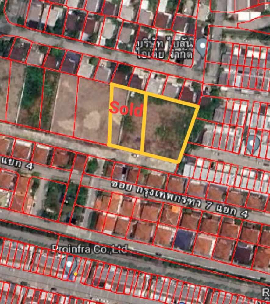 For SaleLandPattanakan, Srinakarin : Land for sale, good location, Krungthep Kreetha, land area 1,408.4 square meters. Suitable for building a house, corner plot, ready to transfer