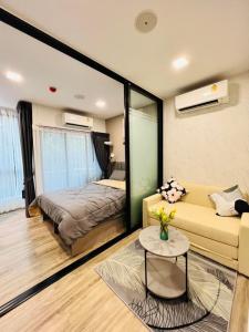 For RentCondoNakhon Pathom, Phutthamonthon, Salaya : 🎉 Kave Salaya for rent, ready to move in condo, fully furnished, with air conditioning, PM2.5 filter system, near Mahidol University, Salaya