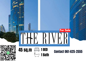 For SaleCondoWongwianyai, Charoennakor : *HOT DEAL* The River | 1 Bed | 061-625-2555
