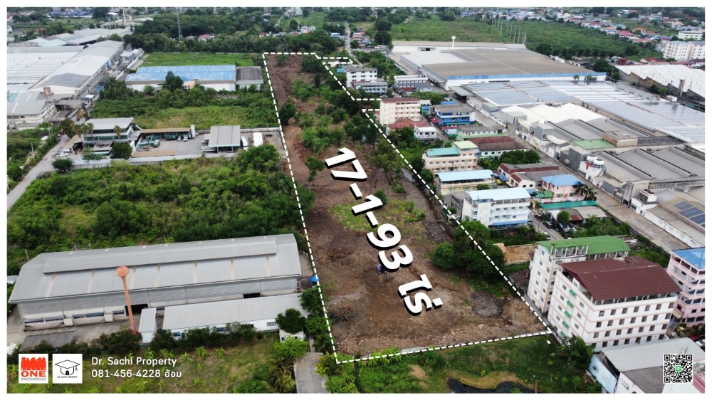 For SaleLandPathum Thani,Rangsit, Thammasat : Land for sale, suitable for a factory, 17-1-93 rai, has 2 entrances and exits, purple area, near Future Rangsit, Khlong Luang District, Pathum Thani Province.