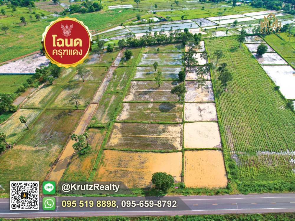 For SaleLandBuri Ram : Land for sale, 10 rai, Chorakhe Mak Subdistrict, Prakhon Chai, Buriram, next to the black road, the route to Prasat Mueang Tam.