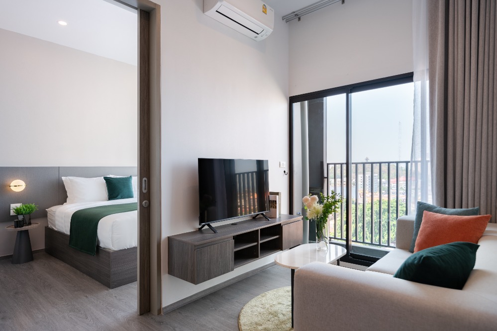 ให้เช่าคอนโดศรีราชา แหลมฉบัง บ้านบึง : 𝗡𝗲𝘄 𝗰𝗼𝗻𝗱𝗼 𝗳𝗼𝗿 𝗿𝗲𝗻𝘁 One Bedroom Plus  Executive FREE Wi-Fi @ Hampton Sriracha (Accept Short Contract)