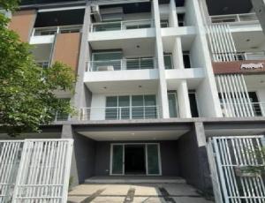 For RentTownhouseRama5, Ratchapruek, Bangkruai : For Rent Townhome / Home Office for rent, 4 floors, Soi Tiwanon, not deep into the alley, near Esplanade Ngamwongwan, very good location, 3 air conditioners, living or Home Office