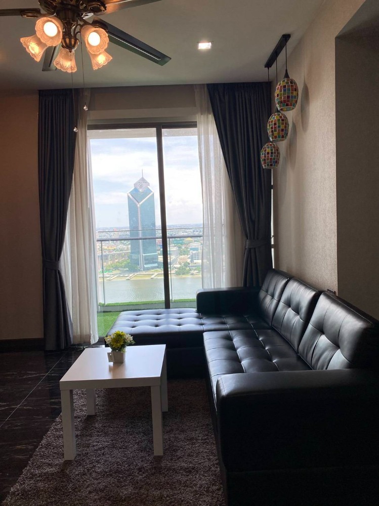 For SaleCondoRama3 (Riverside),Satupadit : 2 in 1 Balcony with River & City View!! Just 1 Room in Whole Project!! 78 Sq.m 1BR Condo for SALE at StarView Rama 3! Best Feng Shui with Green Park & KBank View!! Near BRT Rama 9 Bridge, Near Homepro and Terminal 21 Ram