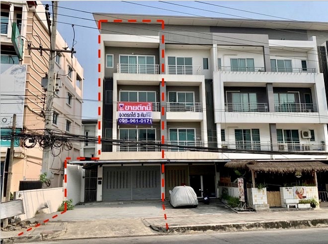 For SaleShophouseMahachai Samut Sakhon : 4-storey commercial building for sale next to the community, 300 rooms, Ekachai Road, Mahachai Subdistrict, Samut Sakhon
