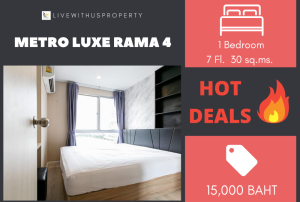 For RentCondoKhlongtoei, Kluaynamthai : Urgent rent!! Very good price, very nice decorated room, Metro Luxe Rama 4