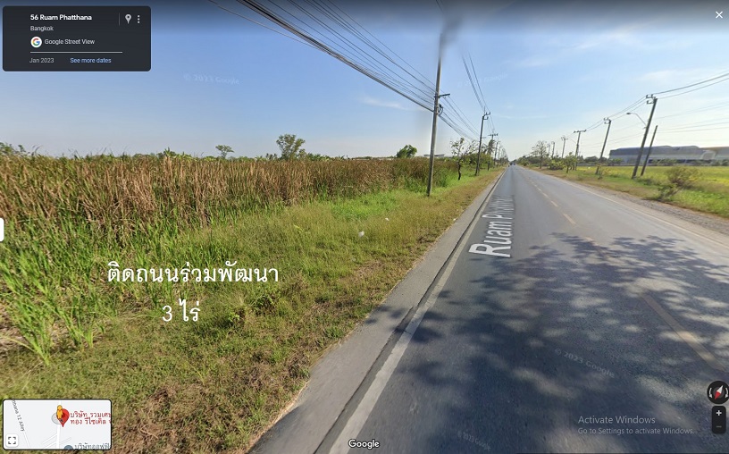 For SaleLandMin Buri, Romklao : Land for sale, 3 rai, next to Ruam Phatthana Road, Lam Toi Ting Subdistrict, Nong Chok District (Chia Pradhan)
